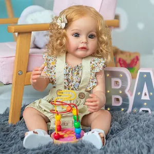 New 22-inch Cute Realistic Reborn Doll Girl Soft Full Body Enamel Baby Doll thumbnail-5