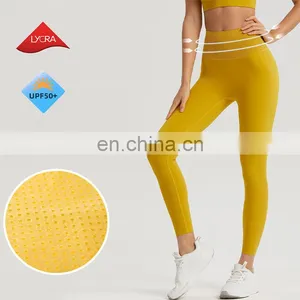 Women High Waist Best Quality Tummy Control Gym Yoga Leggings Anti UV Workout Athletic Training Wear Peach Hip Soft Sports Pants thumbnail-1