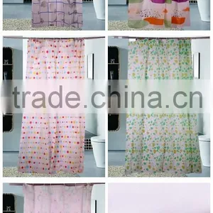 PEVA/PVC/Polyester Waterproof Bathroom Curtain the Curtain for the Bath Waterproof Polyester Bathroom Curtain Quality Choice thumbnail-2