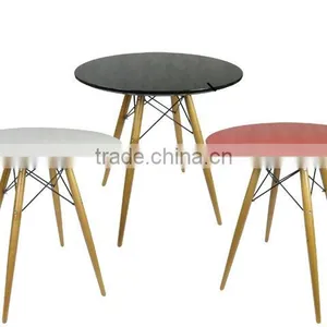 Glass or MDF Top With Wood Base Dining Table thumbnail-6