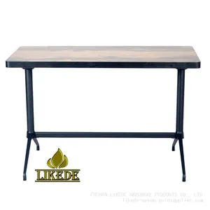 Outdoor Dining Rectangle Restaurant Table With Aluminum Base Stylish Outdoor Table for Enjoying Meals thumbnail-1