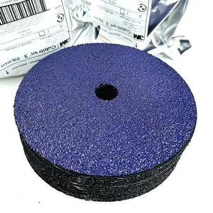 3m1182c Ceramic Fiber Sanding Discs, 5-inch and 7-inch, Steel Paper, Cross-hole and Round-hole, for Stainless Steel Polishing and Grinding thumbnail-1