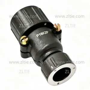 P16 Series 3-Pin Straight Female Cable Plug With Shielded Tail Attachment P16K2P thumbnail-1