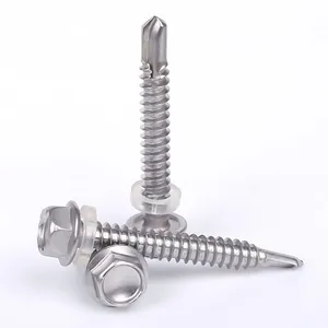 Self Drilling Screw for Industrial Construction Dacromet Coated Hex Head Stainless Steel 410 Full Sizes Available Free Samples thumbnail-1