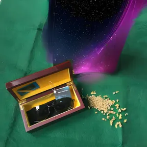 Production and Customization of Wooden Boxes for Pilot Polarized Glasses, Silk - Printed With Logo, Mahogany Color on the Outside and Yellow on the Inside thumbnail-3