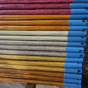Hot Sale PVC Cover Mop Handle Wooden Broom Stick Wooden Floor Mops Palos De Escoba Cleaning thumbnail-2