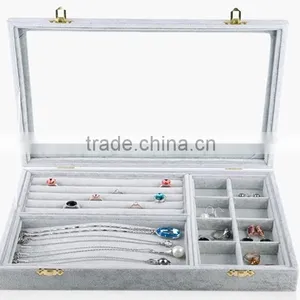 2015 New High Quality Claimond Veins Jewelry Display Storage Box for Neckalce Ring Earring S1273 thumbnail-1