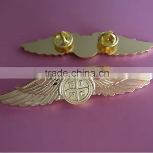 Customize Metal Golden Angel Wing Badges thumbnail-1