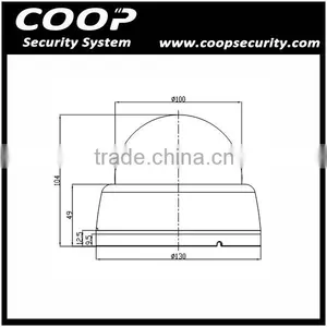 CCTV Home Security System 1/3 HDIS CMOS HDCVI Camera 720P Dome Plastic Camera thumbnail-2