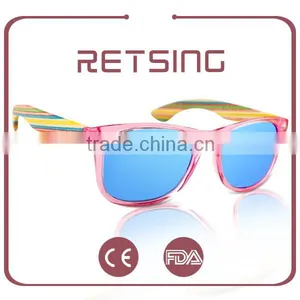 Custom Polarized Wooden Sunglasses Cheap Wooden Sunglasses Mirror/revo Lens thumbnail-1