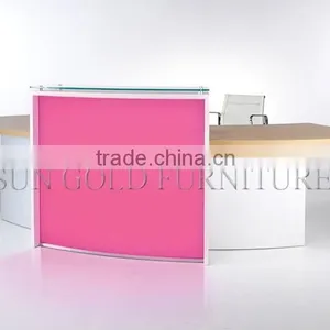 Modern Appearance Pink and White High Gloss Beauty Salon Reception Desk (SZ-RT048) thumbnail-1