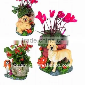 New Polyresin Vase With Dog thumbnail-1