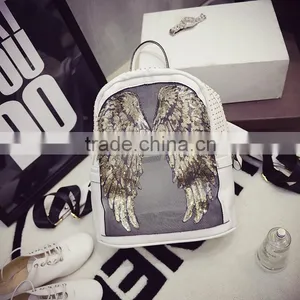 Korea Fashion Paillette Women Leather Backpack Outdoor Bag thumbnail-1