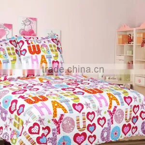 Baby Use Heart Shape Printed Bedding Set Quilt thumbnail-1