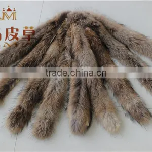 100%Hot Sale Hood Raccoon Fur Trimming Strips for Hoods thumbnail-2