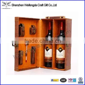 Top Grade Unique Design Leather Wine Box,wine Accessories Set Quality Choice thumbnail-1