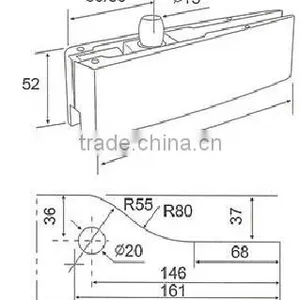High Quality Stainless Steel Top Glass Door Patch Fitting (DL-029) thumbnail-2