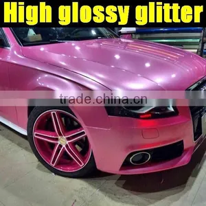 Glossy Pearl Glitter Pink Car Wrapping thumbnail-4