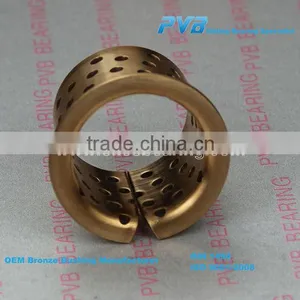 WF-WB802 Bushing Bearing,Bronze Flange Bushing,Self Lubricating Large Size Oil Holes Flange Bush thumbnail-1