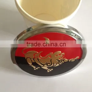 Customized 3D Colorful Plating Adhesive Round Acrylic Car Grille Badges Car Badge thumbnail-6