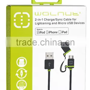 Save 20% 2 in 1 Charge and Sync Cable in China (MFI Manufacturer) thumbnail-6