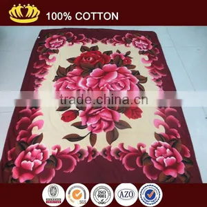 Super Soft Printed Flower Coral Fleece Blanket Quality Choice thumbnail-1