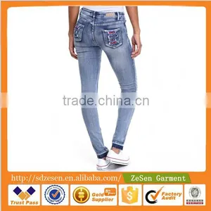 China Clothing Manufacturer Jeans Wholesale Price For Women thumbnail-6