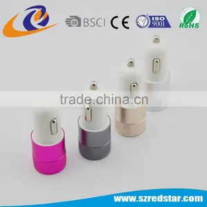 Promotional Gift Universal Dual Usb Colorful Car Charger thumbnail-1