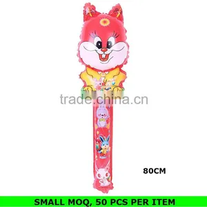 Wholesale Mini Round Shape Chirismas Santa Claus Mylar Inflatable Clap Stick Balloon thumbnail-3