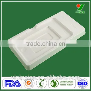 Wholesale Wet Pressing Molded Pulp Packaging,disposable Biodegradable Jedec Tray Quality Choice thumbnail-1