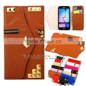 New Arrival Mobile Phone Credit Card Wallet Pouch Leather Case for Samsung Galaxy S6 thumbnail-6