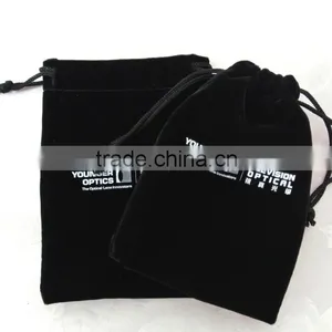 Black Velvet Jewelry Pouch Bag thumbnail-3