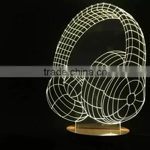 Innovative Headphone Shape 3D LED Lamp thumbnail-1