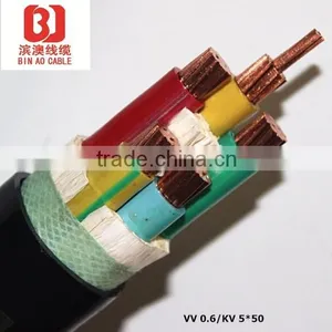 5*50mm2 0.6/1KV Copper PVC Insulation PVC Sheath Power Cables,5 Cores Power Cables thumbnail-1