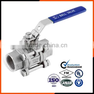 3PC DIN Flanged Ball Valve In DN40 In Blow-out Proof Stem thumbnail-4