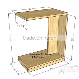 New Design Removable Wood Rolling Sofa Side Table Loving Room Sofa Center Table Bamboo Coffee Table With Wheels thumbnail-2