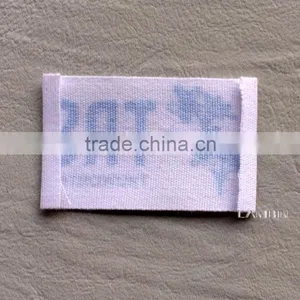 100% Cotton Tape 2 Ends Folded Silk Screen Printed Main Label for Garments Private Label thumbnail-2