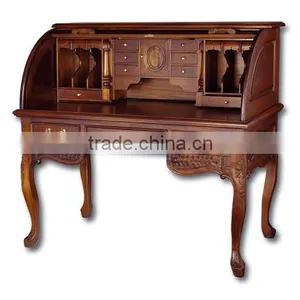 Mahogany Desk Roll Top Fred Indoor Furniture thumbnail-1