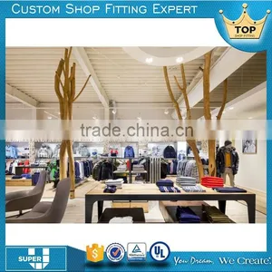 ME03 2016 Unique Wood Clothing Display Clothes Display Rack in Store Design for Garments thumbnail-1