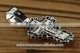 Silver 925 Cross Pendant. Burnished Silver. Jerusalem Jewelry. thumbnail-6