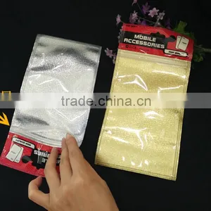 Packing Bag for Mobile Phone Case Heat Seal With Upper Zip Fabric Zipper Bag and Printing Plastic Header thumbnail-3