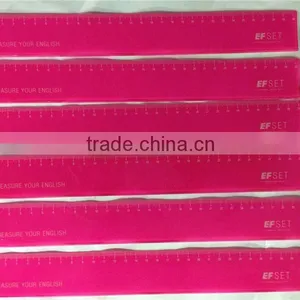 High Quality Plastic Ruler OEM Logo Design Colorful Printing Plastic Ruler 30cm thumbnail-2
