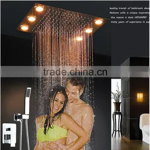 Embed Ceiling Bath Shower 2 in 1 Multiple Color Remote Control Electric Shower Set With Led Light Bathroom Shower Set thumbnail-2