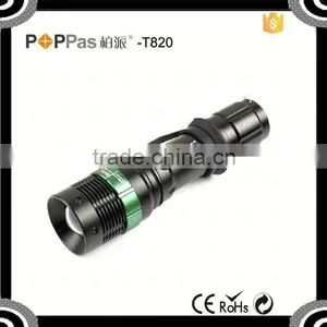 POPPAS T820 Hot Sale XPE Led Adjustable Focus Aluminum 1101 Police Flashlight thumbnail-1