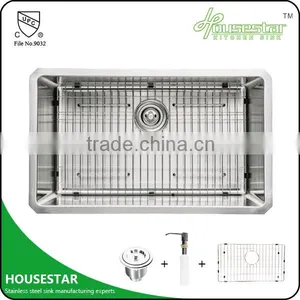 30 Inch Stainless Steel Single Bowl Sink, Handmade 16 Gauge Undermount Kitchen Sink With CUPC Approved 3018A thumbnail-1