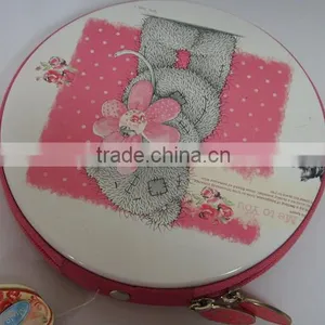 0321-metal Round CD Case/CD Tin Box With Zipper thumbnail-3