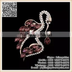 Pink Animals Fashion Good Gifts Crystal Diamond Lovely Fox Brooch thumbnail-4