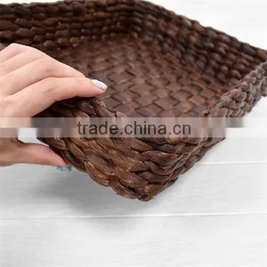 Classics Water Hyacinth Square Hand-Woven Storage Basket thumbnail-1