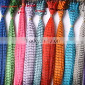 Wholesale Fashion Feather Hair Extension Synthetic Grizzly Feather Hair Extension thumbnail-3
