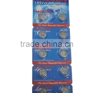 AG6 Alkaline Button Cell, 1.5v 33mAh SaQ thumbnail-1